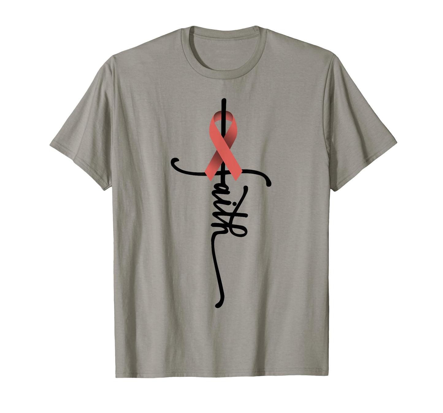 Uterine Cancer Faith Endometrial Cancer Awareness Support T-Shirt