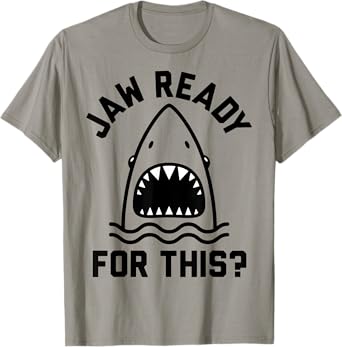 Jaw Ready For This Shark Line Art T-Shirt