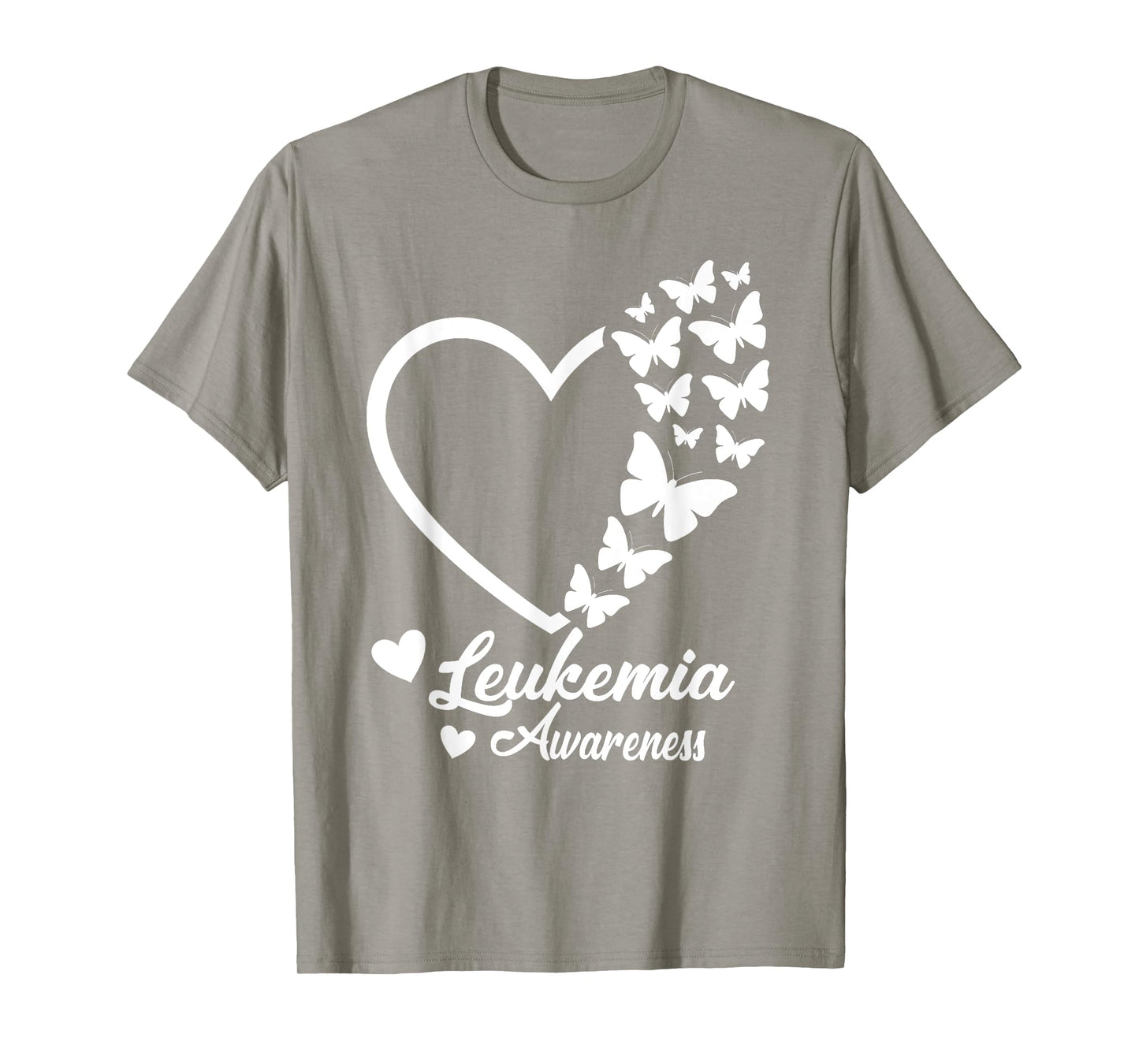 Orange Butterfly Heart Leukemia Awareness Month Men Women T-Shirt