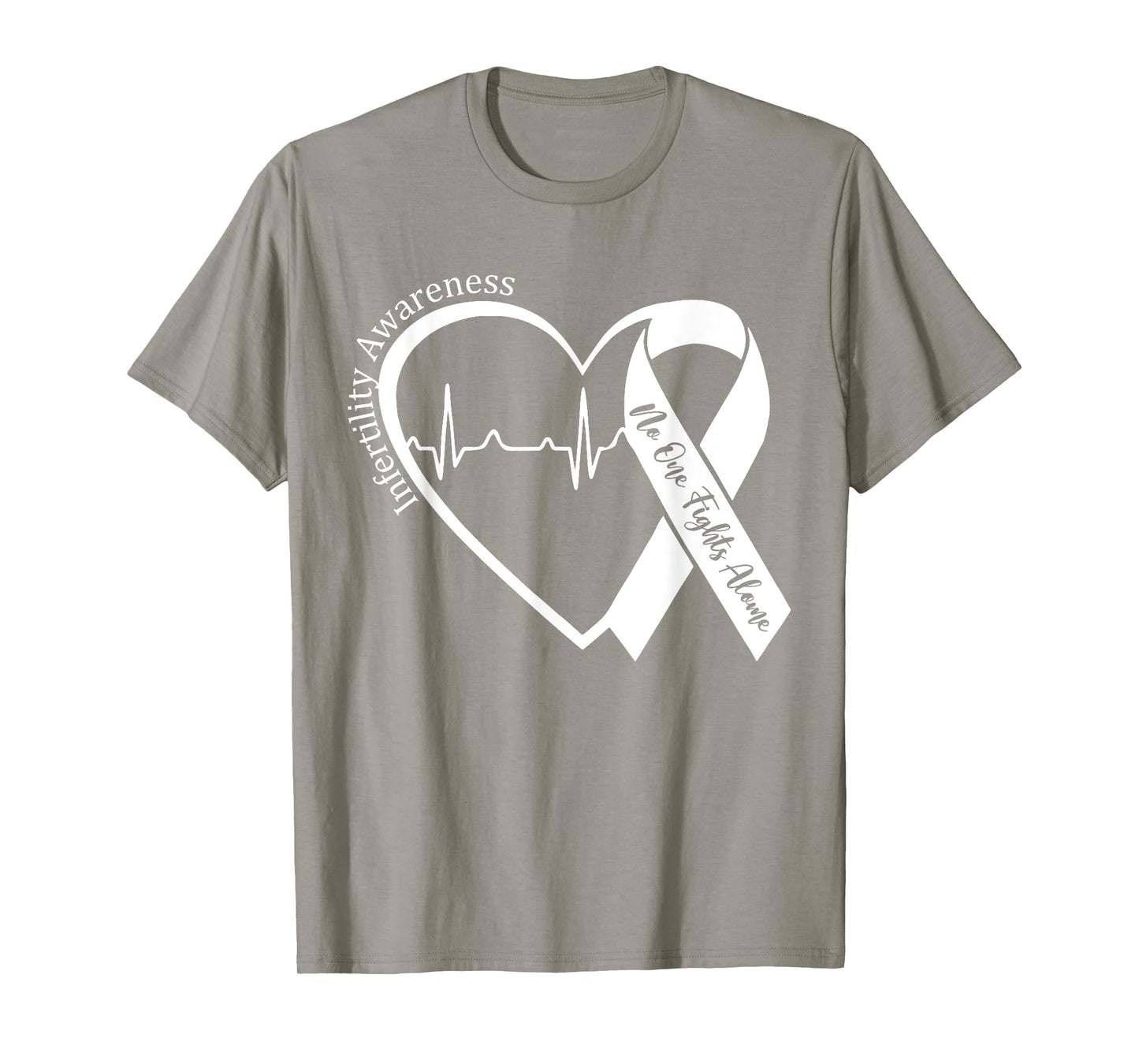 Infertility Awareness Heart Orange Ribbon IVF Transfer Day T-Shirt