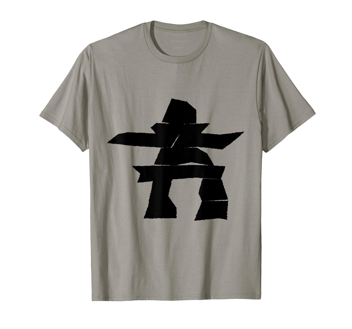 Black Inukshuk Silhouette T-Shirt