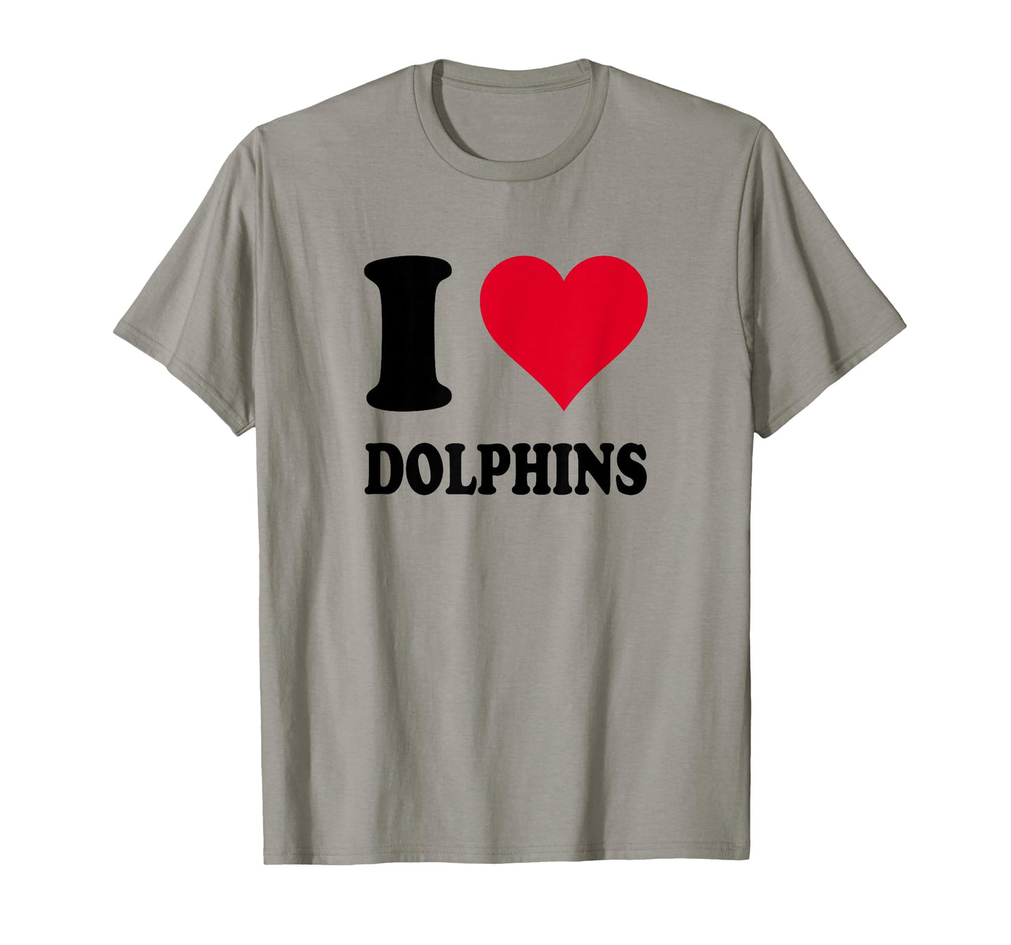 Red Heart I Love Dolphins T-Shirt