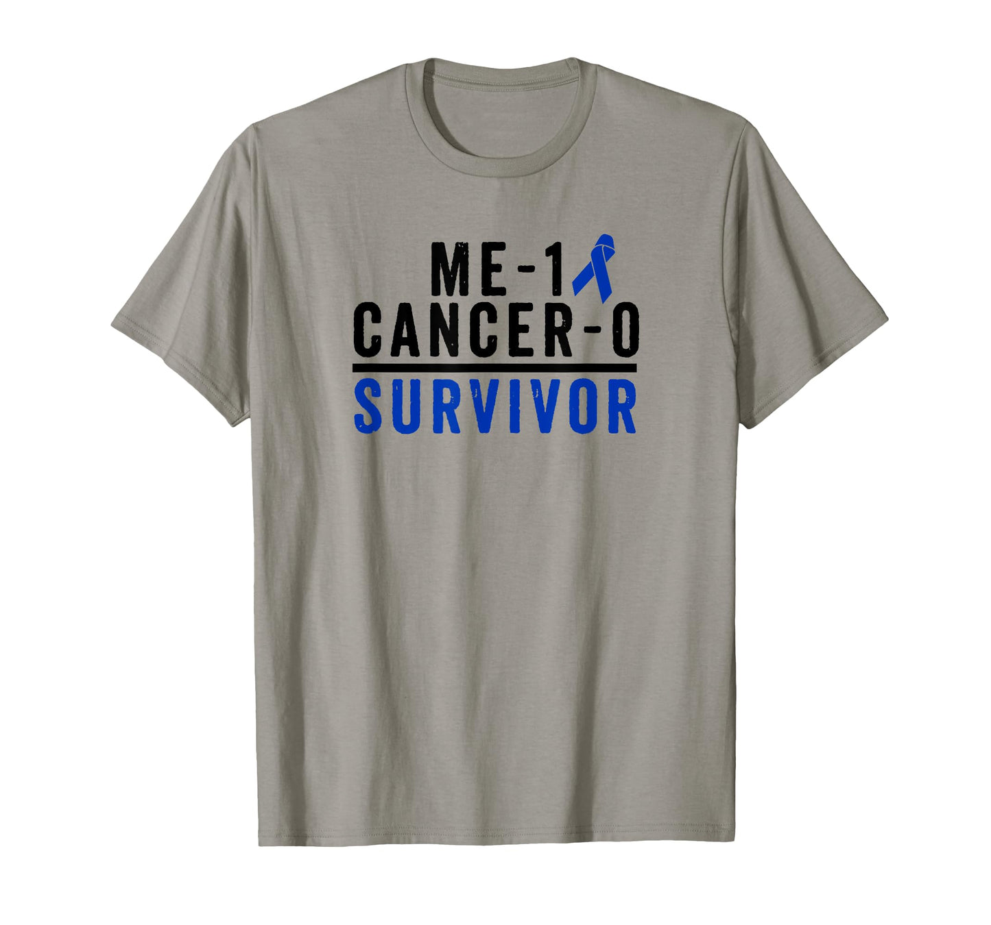 Colon Cancer Survivor Shirt Awareness Dark Blue Ribbon Gift T-Shirt