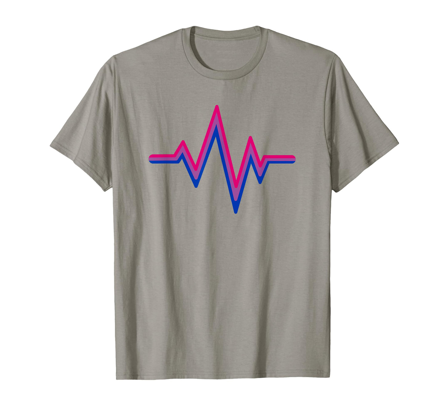 Bisexual Heartbeat Bi Flag Colors LGBT Pride LGBTQ Nurse T-Shirt