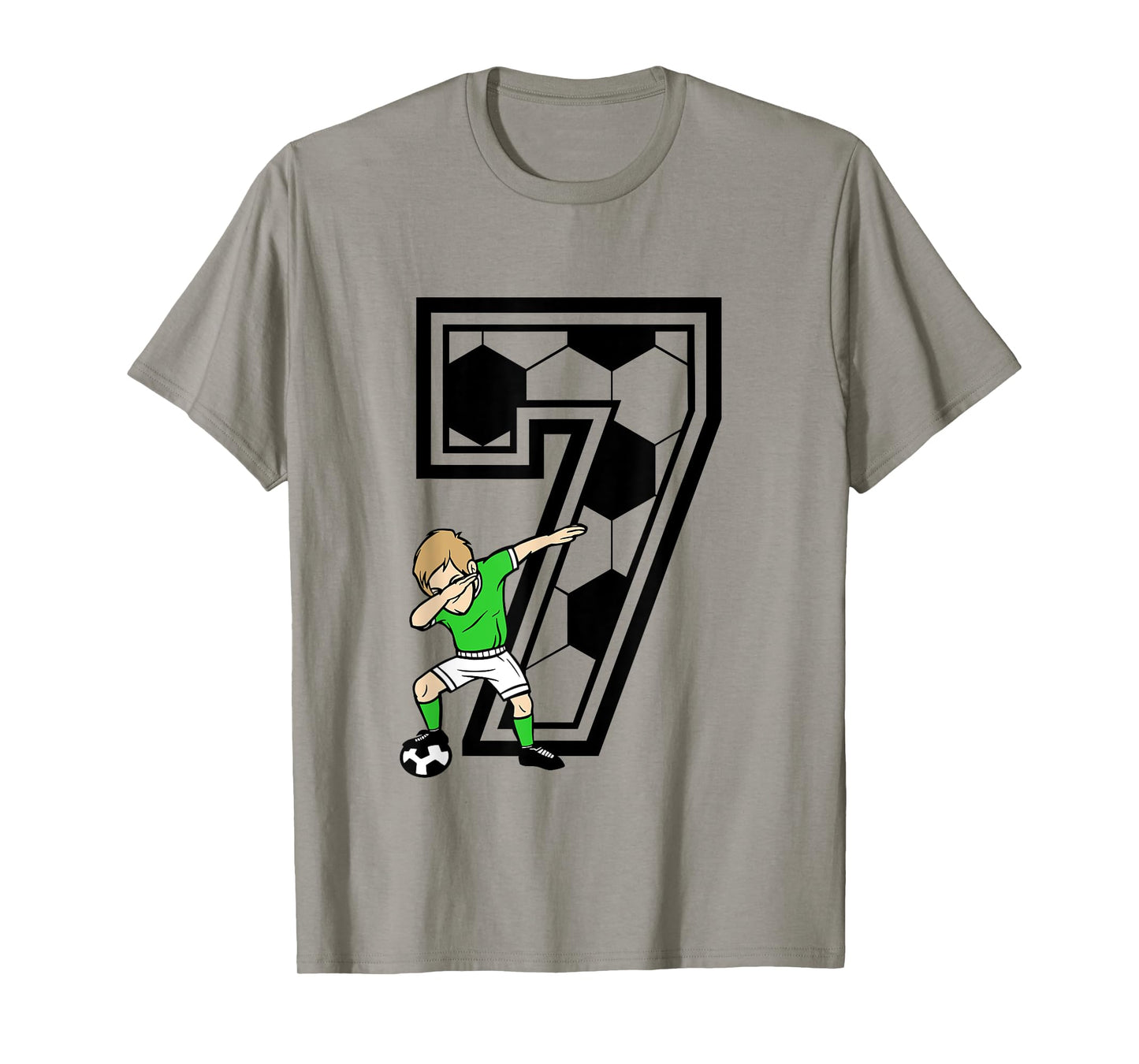 7 Year Old Boy Soccer Player 7th Birthday Kids T-Shirt