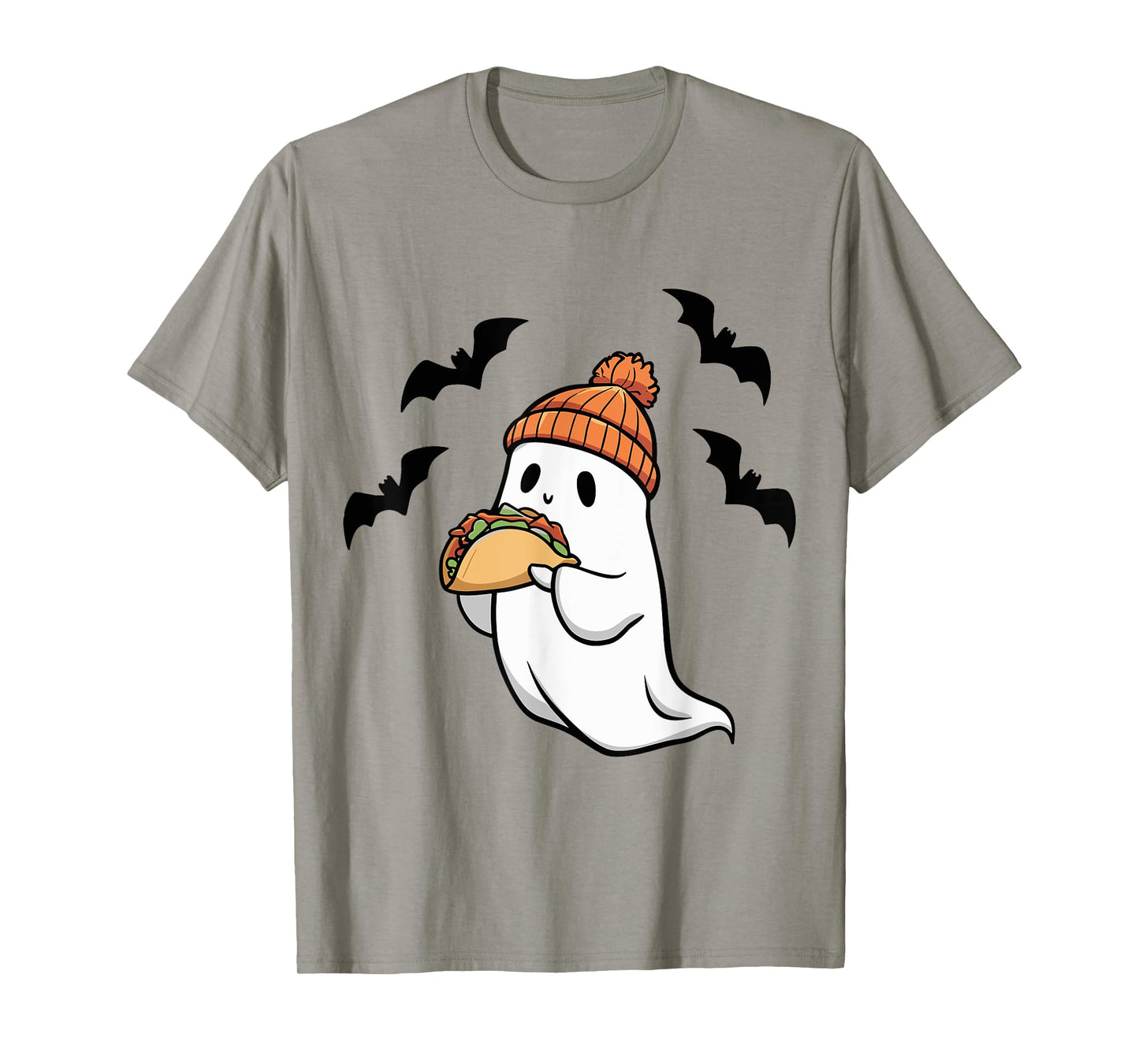 Funny Ghost Eating Tacos Spooky Taco Halloween Food Costume T-Shirt