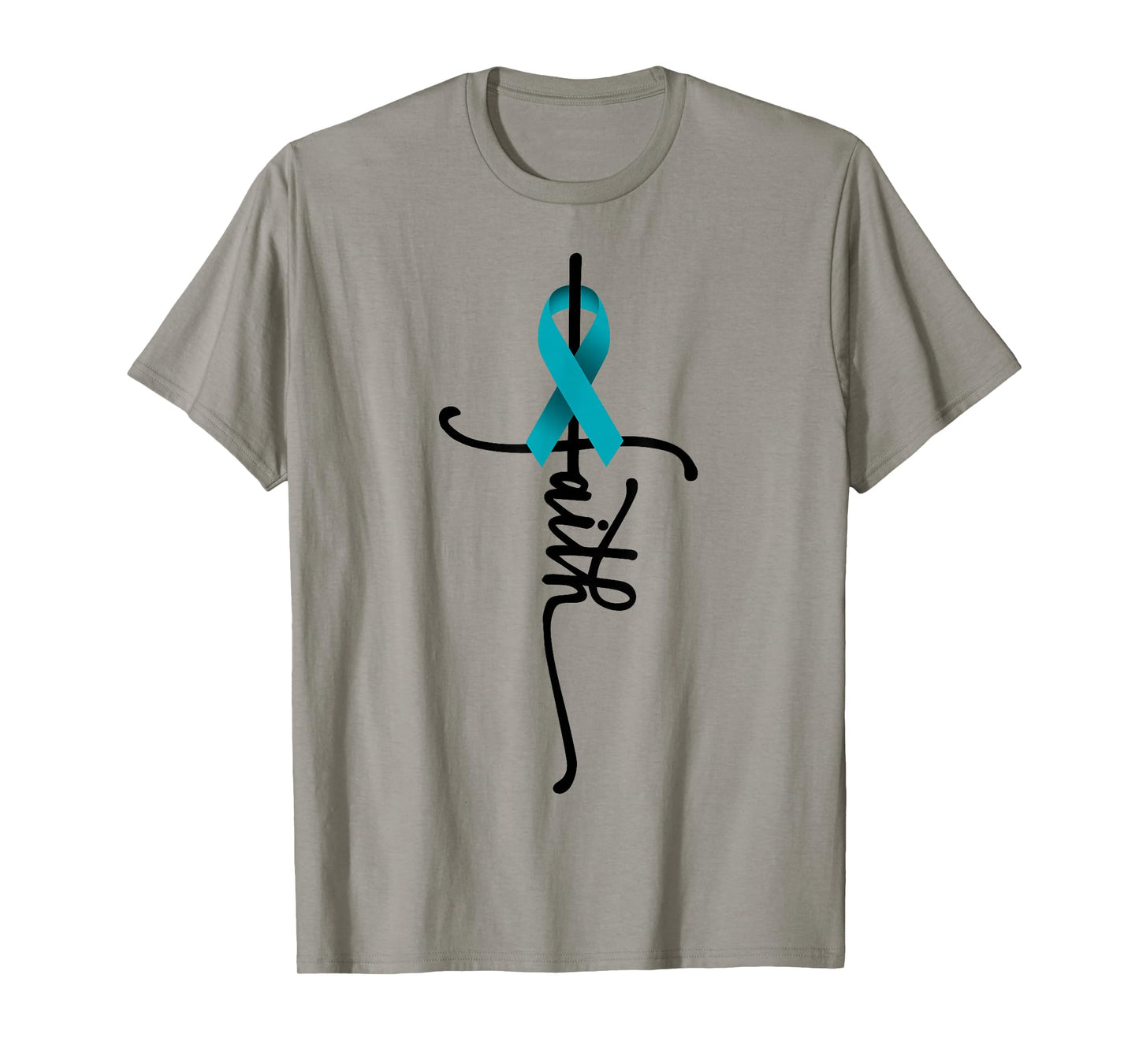 Ovarian Cancer Faith Ovarian Cancer Awareness Support T-Shirt