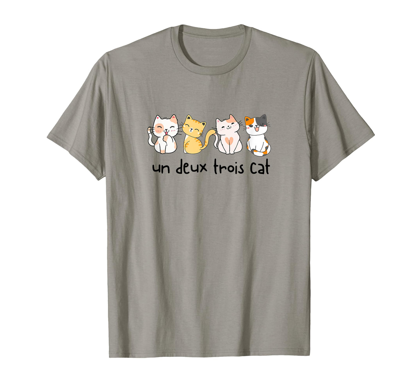 Cute Un Deux Trois Cat French T-Shirt