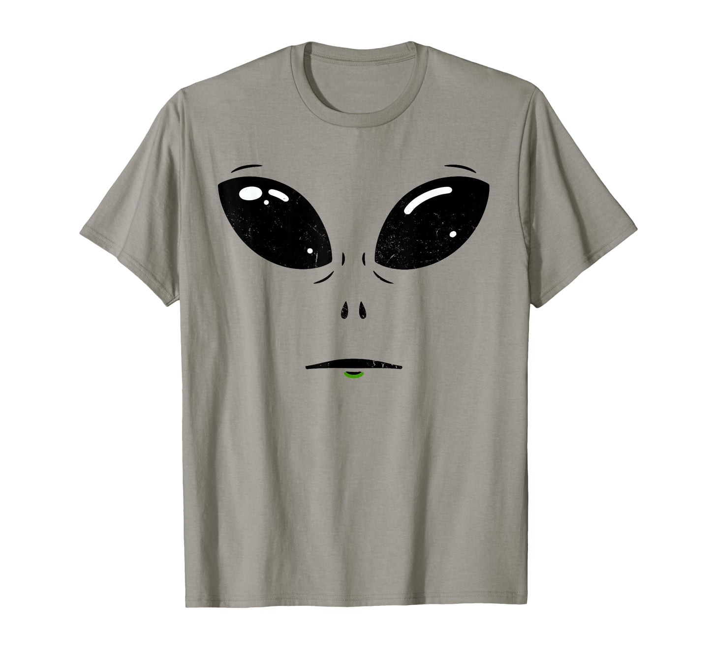 Alien Face Green Funny Halloween Costume for Men WOM T-Shirt