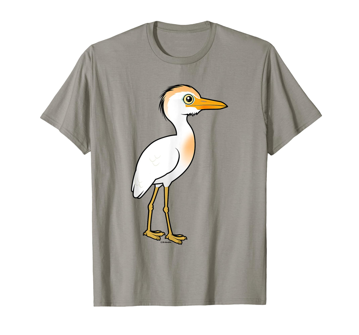 Impossibly Cute Cattle Egret | Birdorable Cartoon Bird T-Shirt