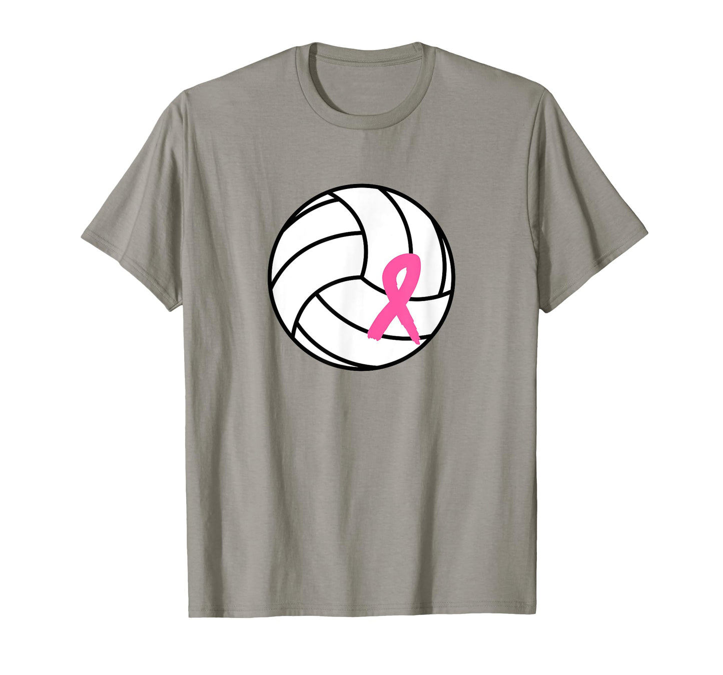 Volleyball Pink Ribbon Breast Cancer Awareness T-Shirt