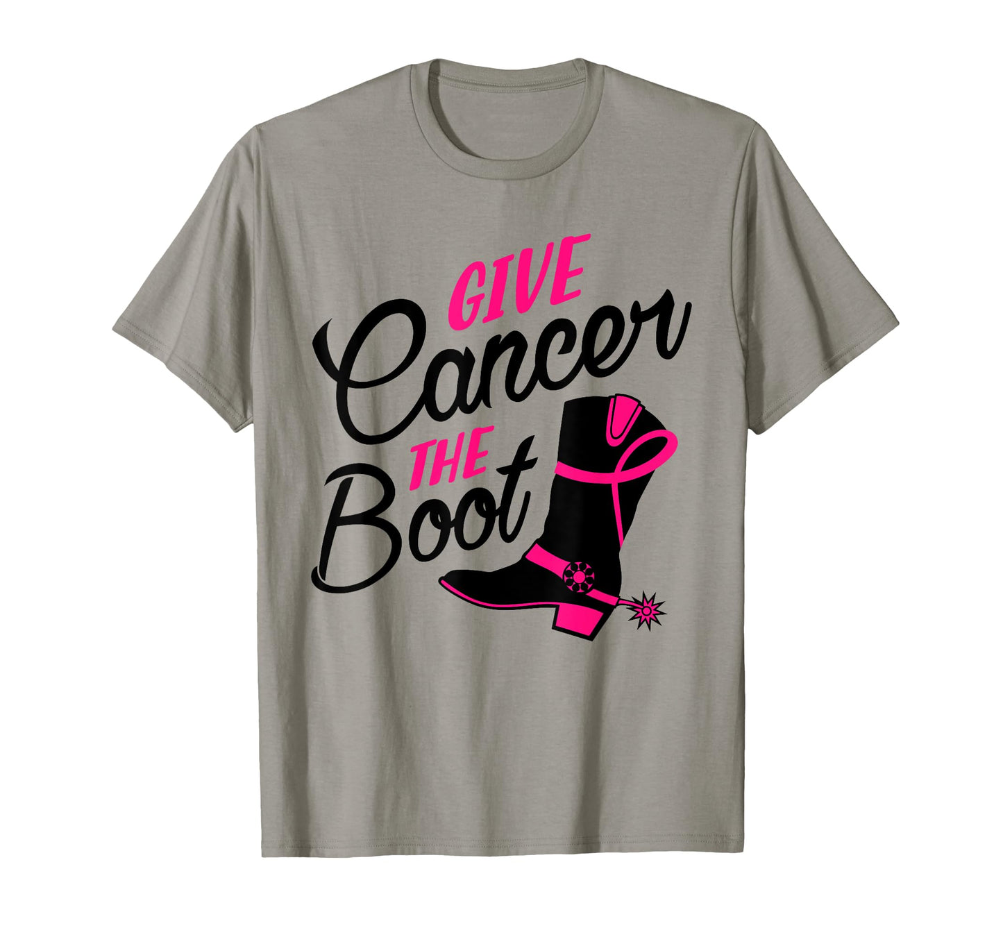 Breast Cancer Awareness Shirt Girls Western Cowboy Boots T-Shirt