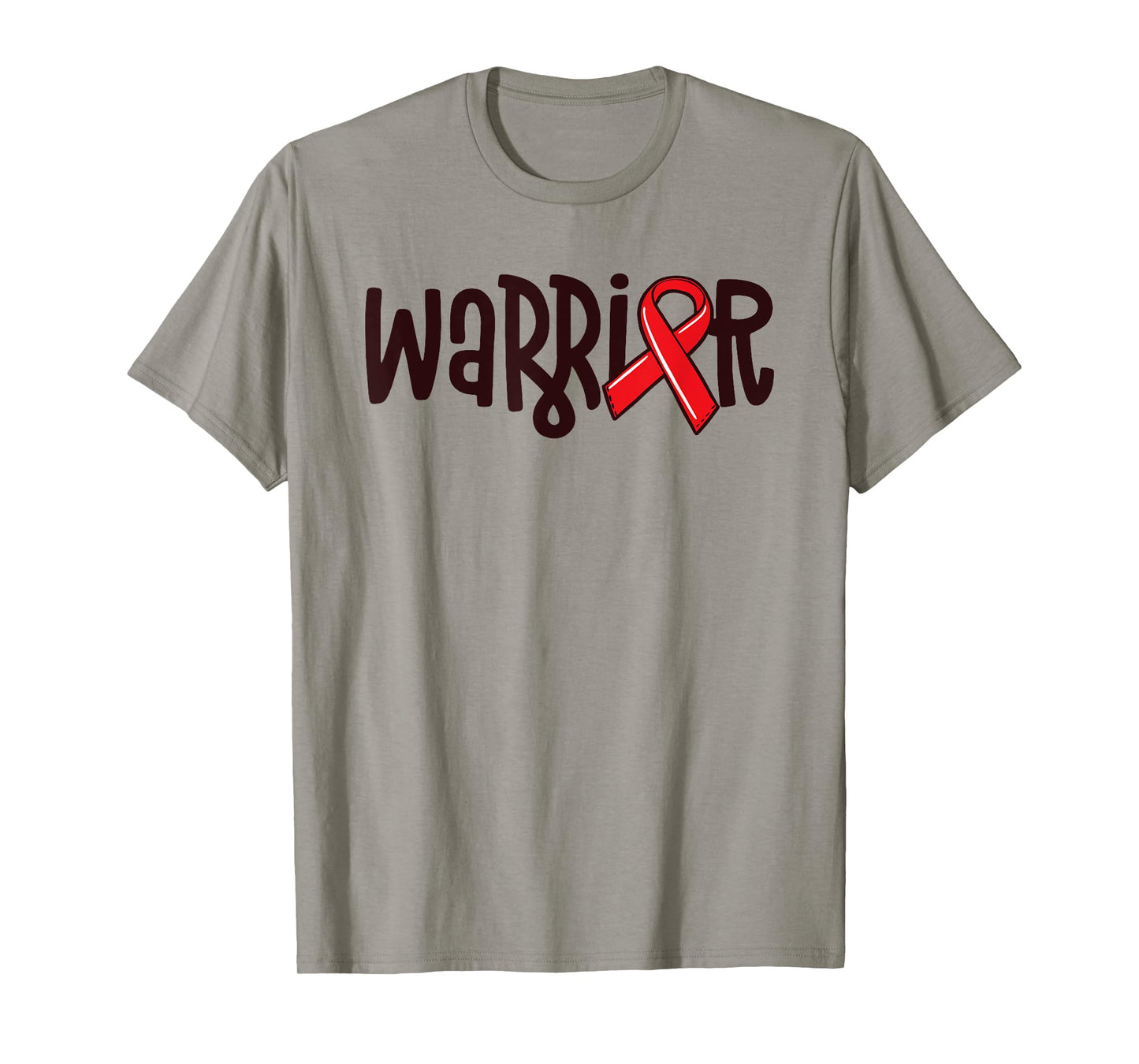 Warrior Pulmonary Embolism Awareness Blood Clot Red Ribbon T-Shirt