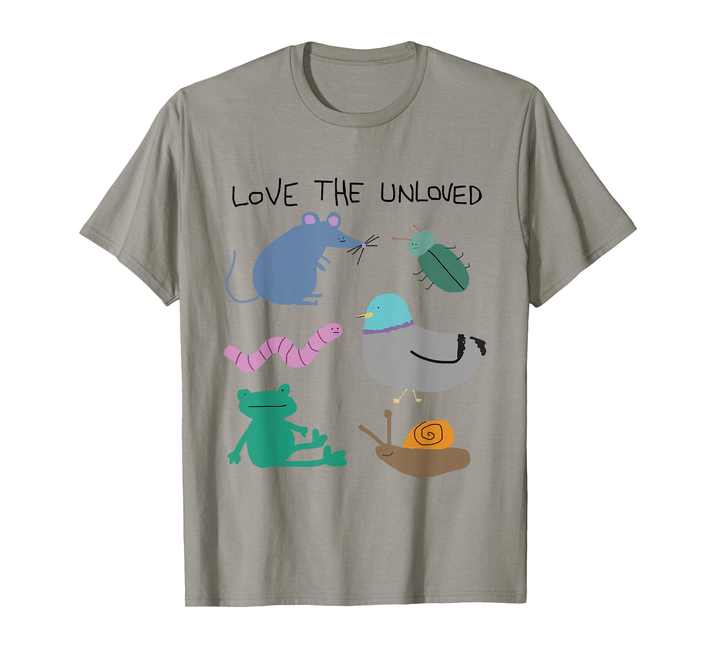Cute Love The Unloved Pigeon Rat Frog Funny Animal Lover T-Shirt