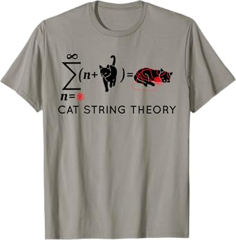 Cat String Theory Sarcastic Science Humor Funny T-Shirt