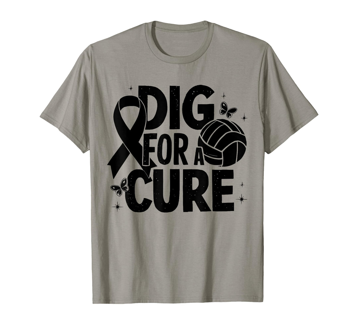 Dig For A Cure Breast Cancer Awareness Volleyball Pink T-Shirt