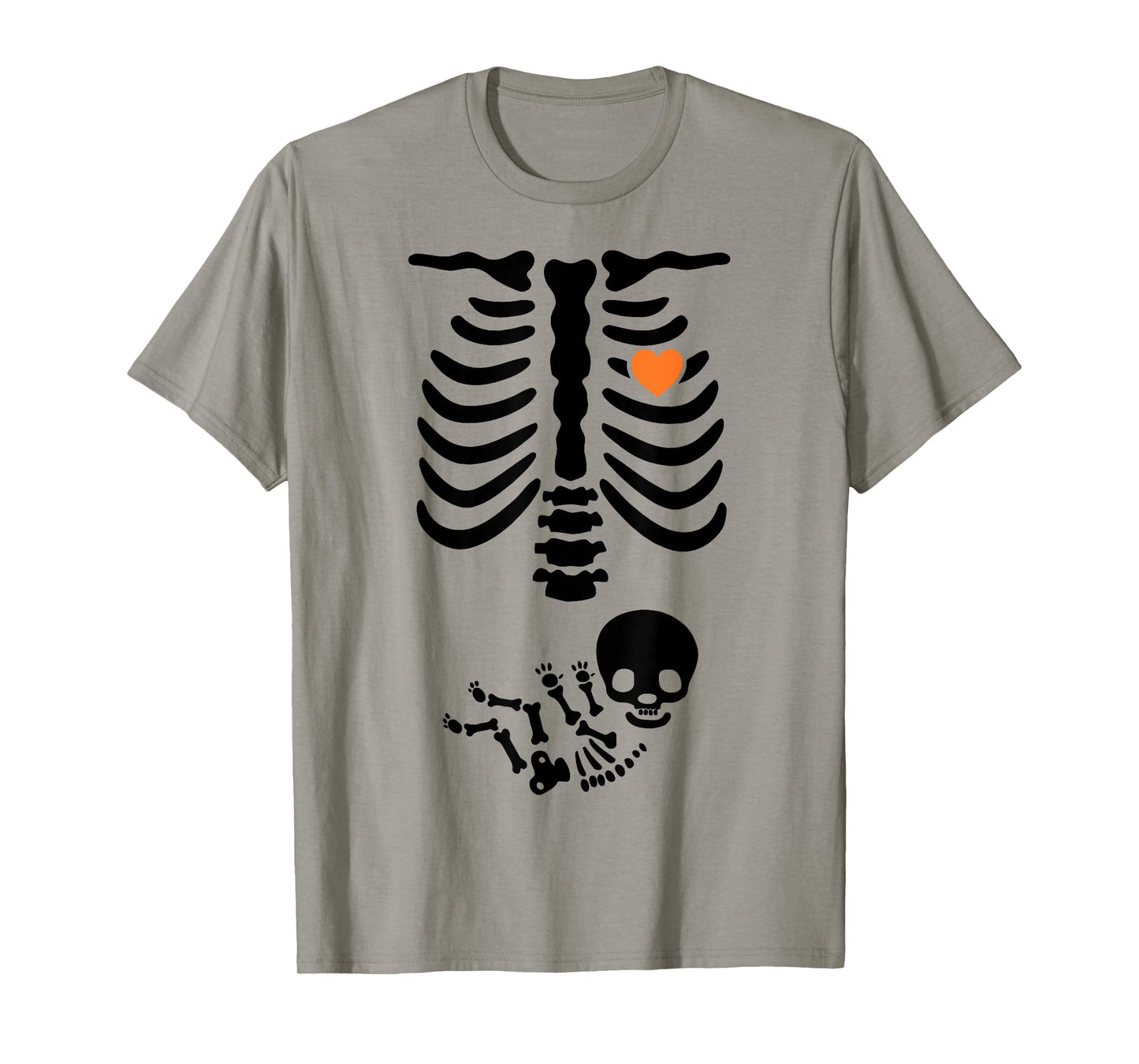 Women Skeleton Pregnancy Announcement Mom Halloween T-Shirt