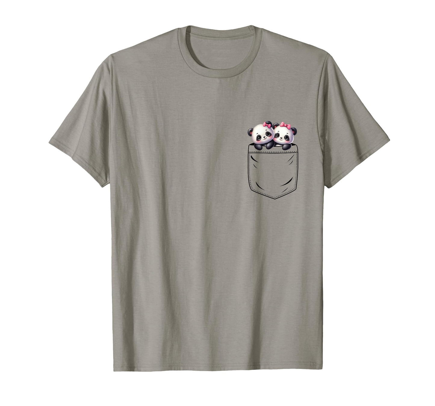 Panda Lovers Cute Funny Baby Pandas In Pocket T-Shirt