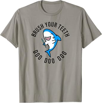 Funny dental shark brush teeth dentist hygienist assistant T-Shirt