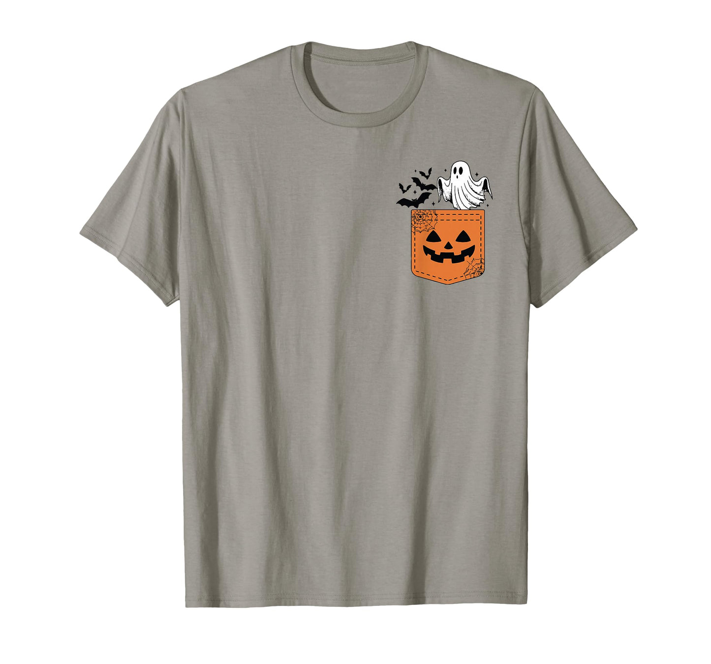 Pocket Ghost Scary Funny Halloween Costume Men Women Kids T-Shirt