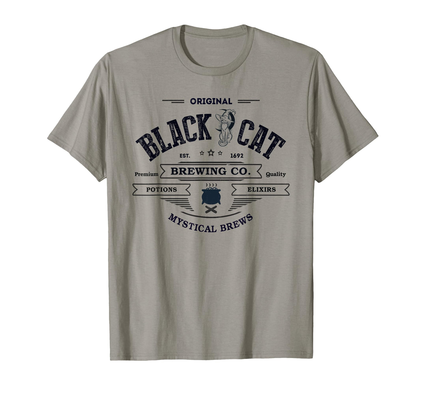 Sarcastic Black CAT Witch Brewing CO Potions Magical Coffee T-Shirt