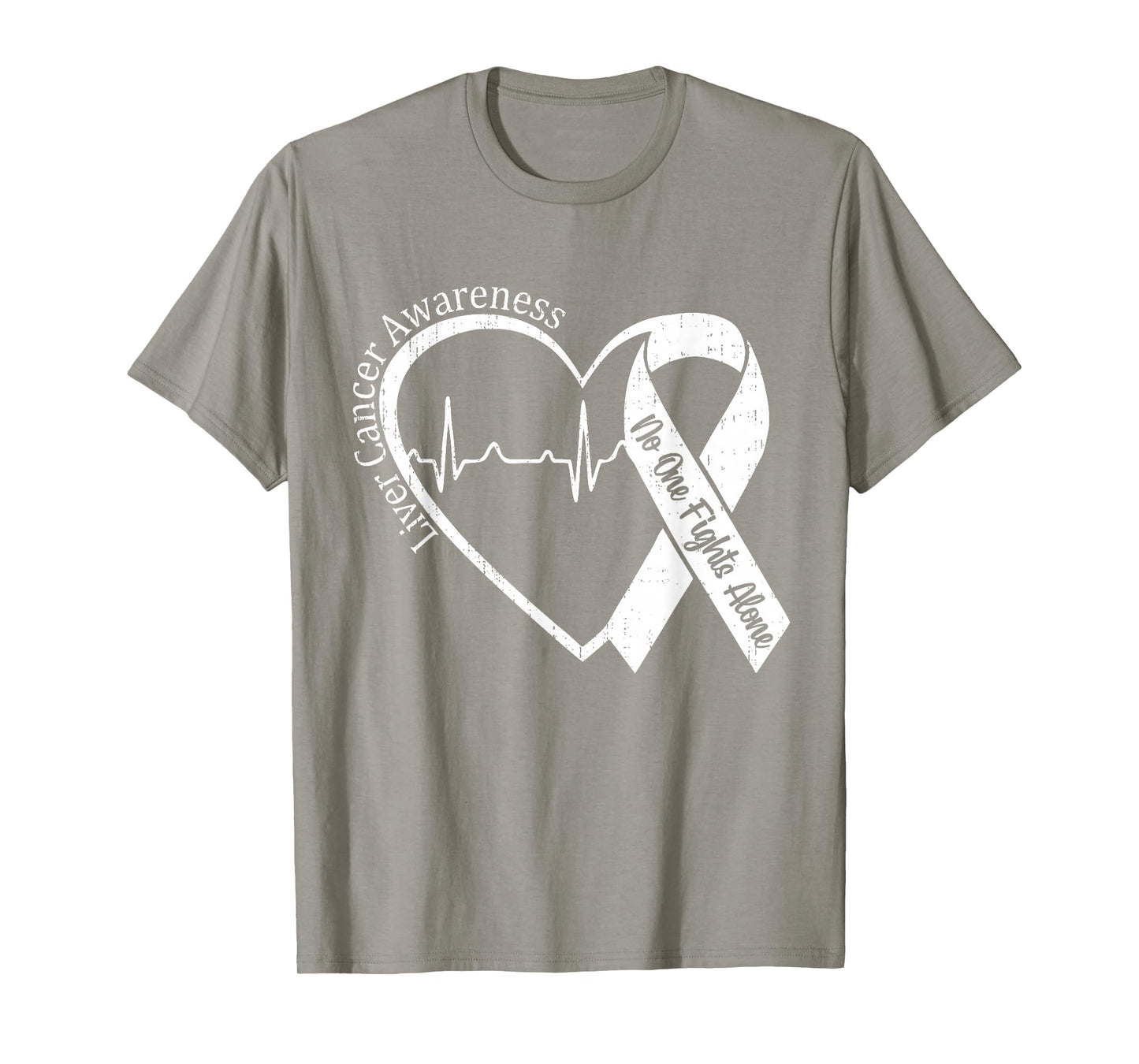 Liver Cancer Awareness Heart Ribbon Green Support Adult Kid T-Shirt