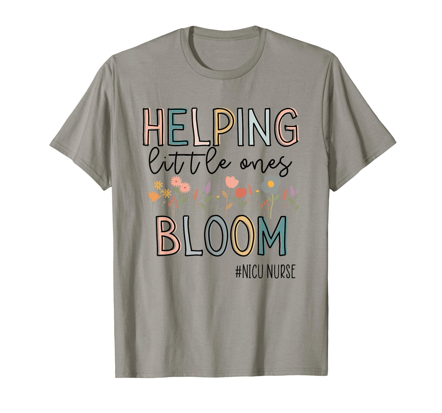 Groovy NICU Nurse ICU Neonatal Team Tiny Humans For Womens T-Shirt