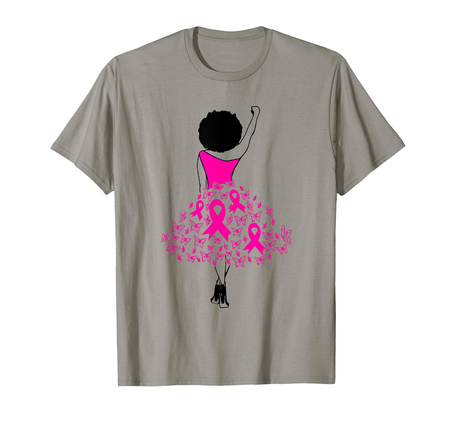 Fight Breast Cancer Warrior Pink Ribbon Women T-Shirt