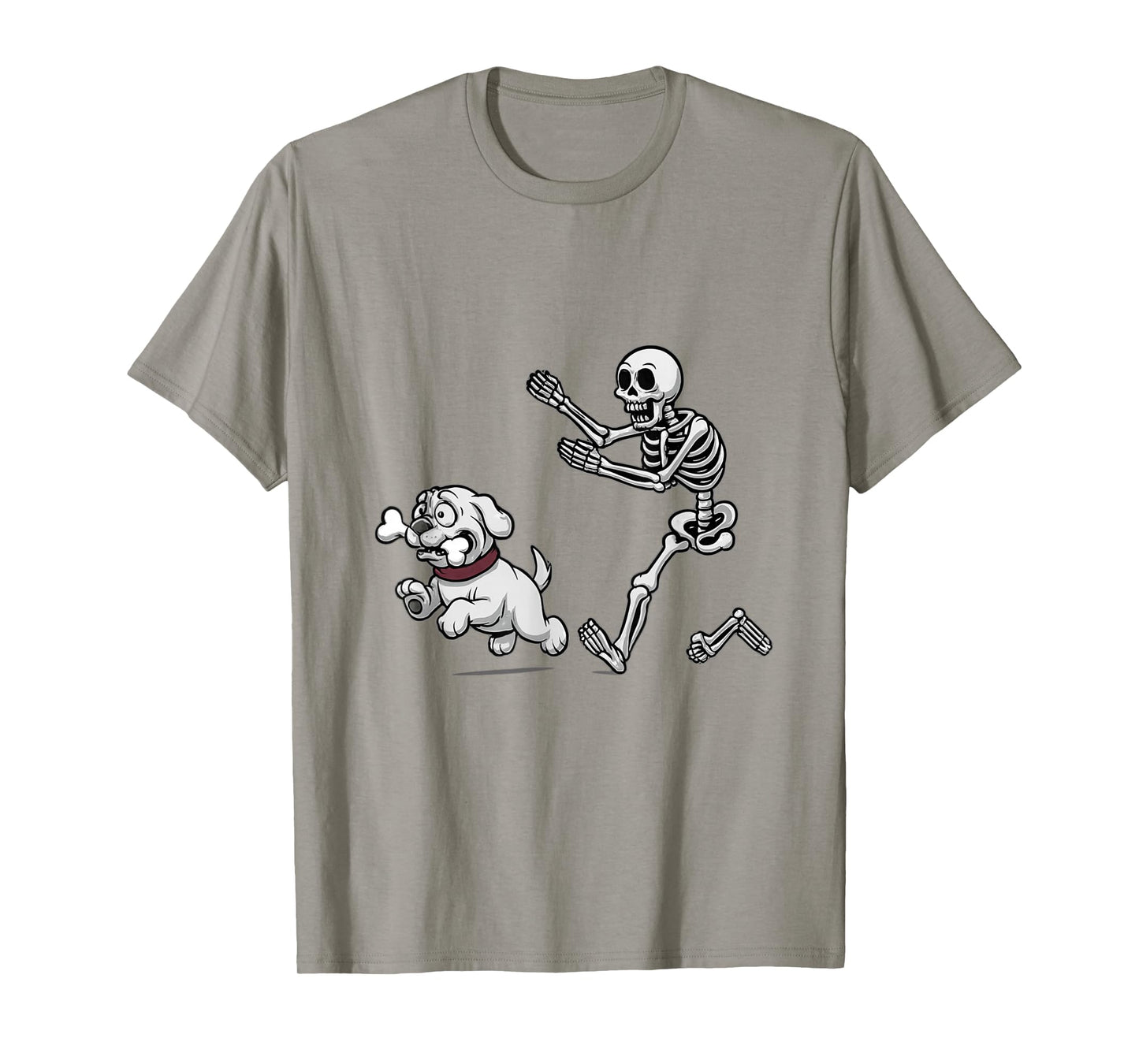 Cute Dog with Bone Halloween Humor T-Shirt