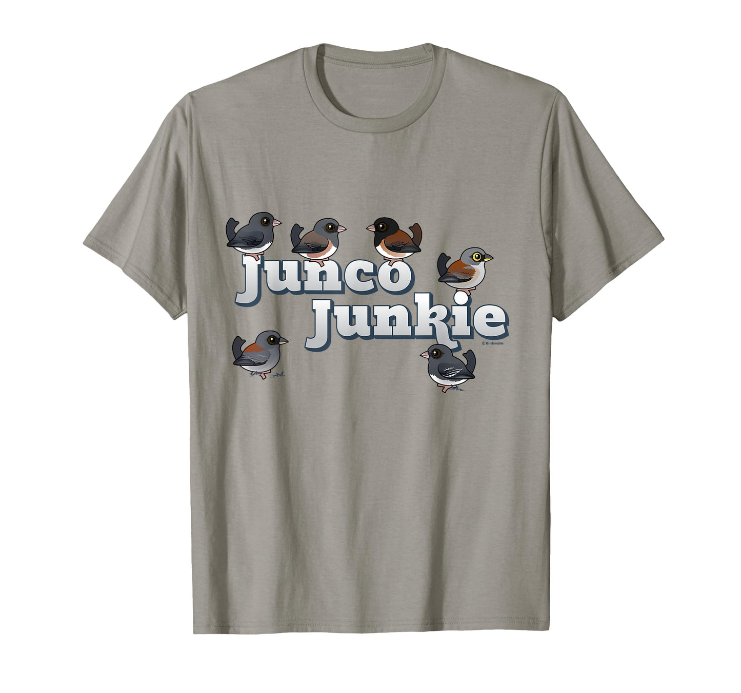 Cute Cartoon Junco Junkie Birdorable Birds Dark-eyed Juncos T-Shirt