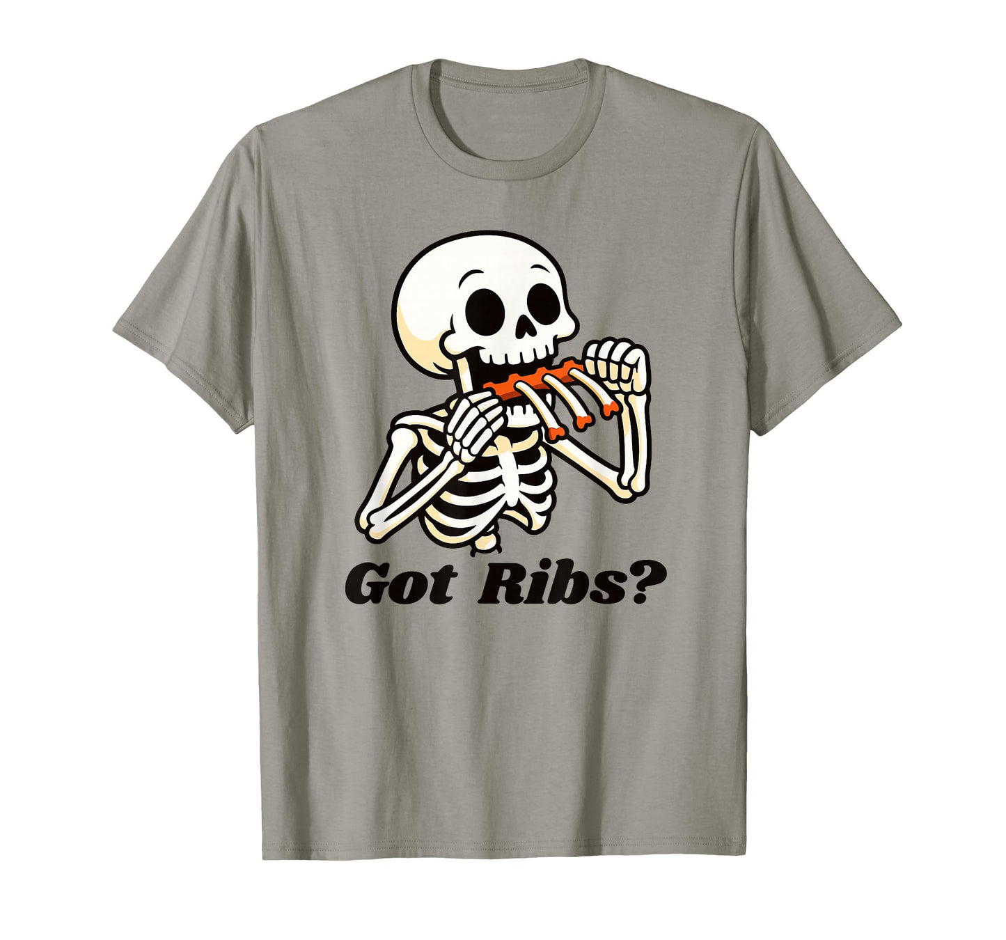 Got Ribs Funny Halloween Skeleton Eating Barbeque T-Shirt