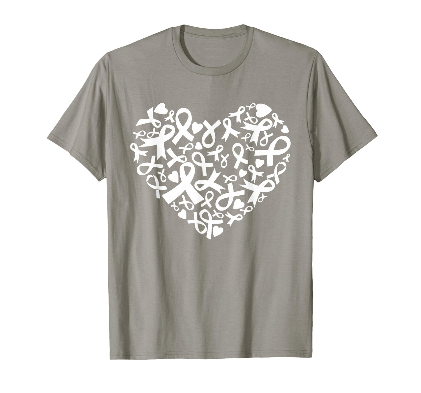 Womens Breast Cancer Awareness Heart Ribbon Pink Support T-Shirt