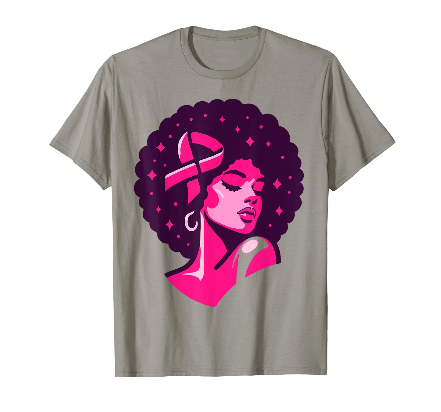 Breast Cancer Black African American Women Support Pink T-Shirt