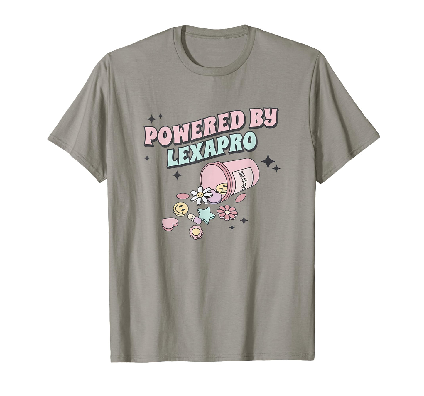 Powered by Lexapro Retro Mental Health Take Your Meds T-Shirt