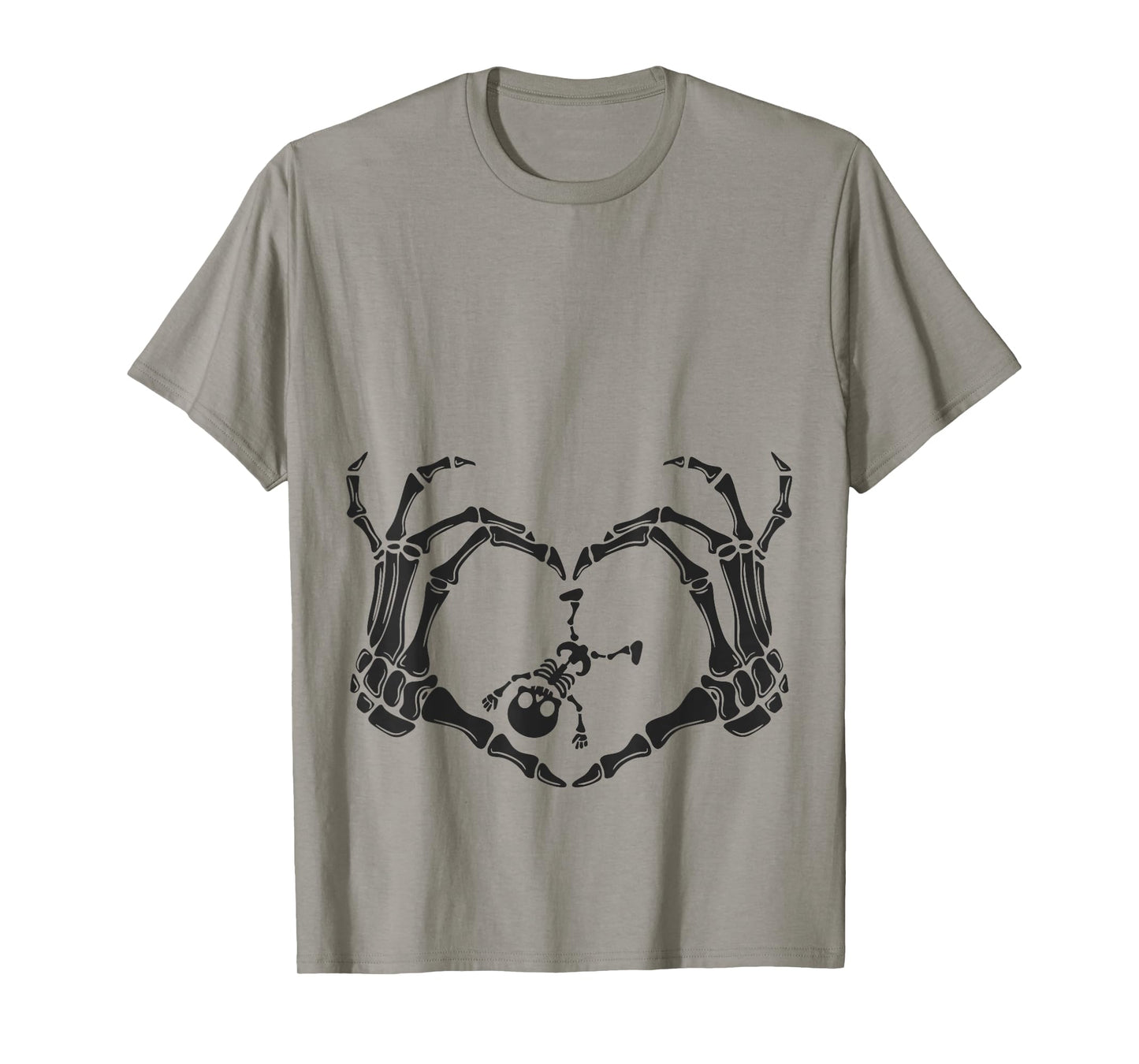 Halloween Skeleton Baby Rib Cage Pregnant Pumpkin New Mom T-Shirt