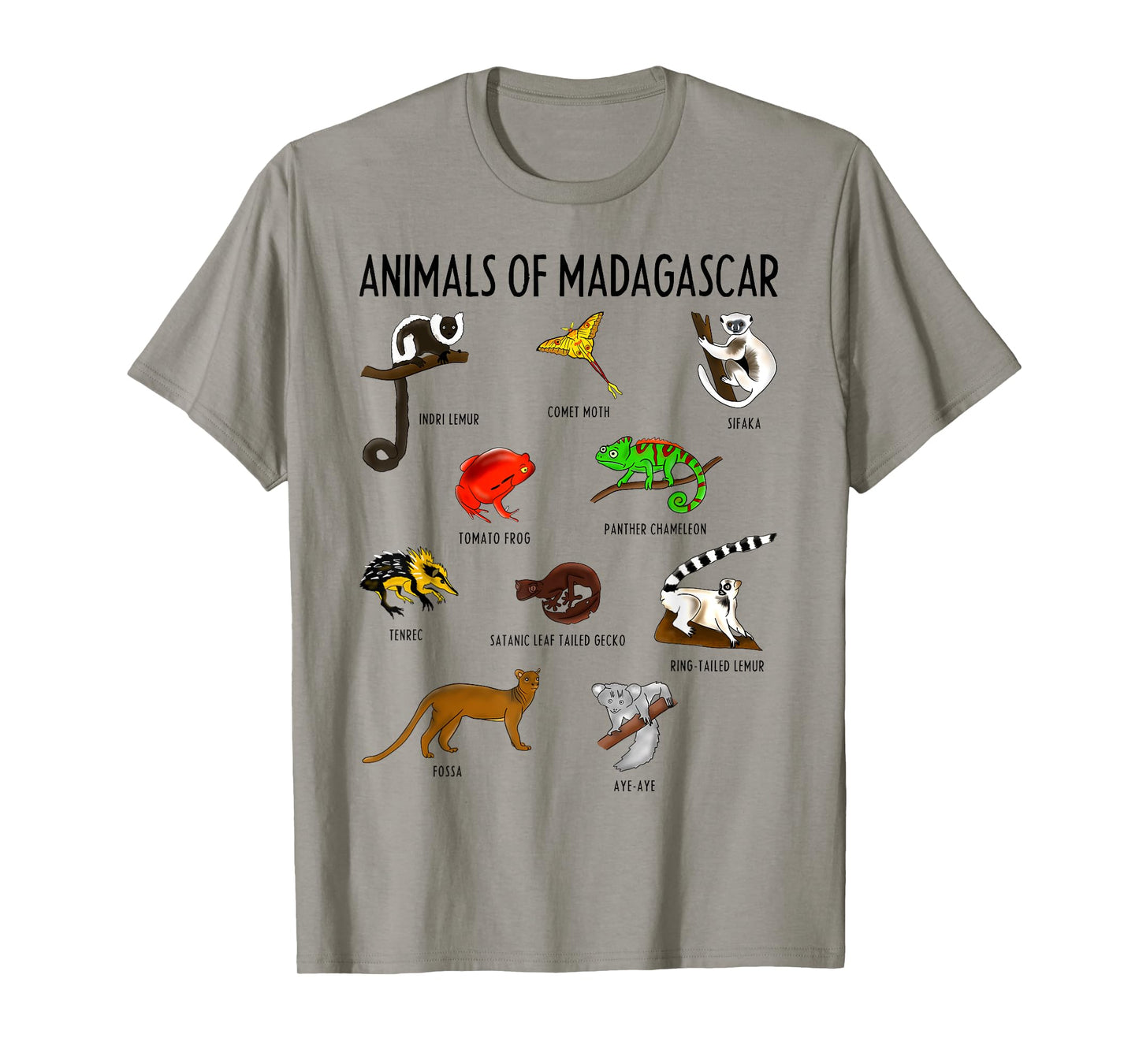 Wild Animals Educational Design for Kids Youth Teen Girl Boy T-Shirt