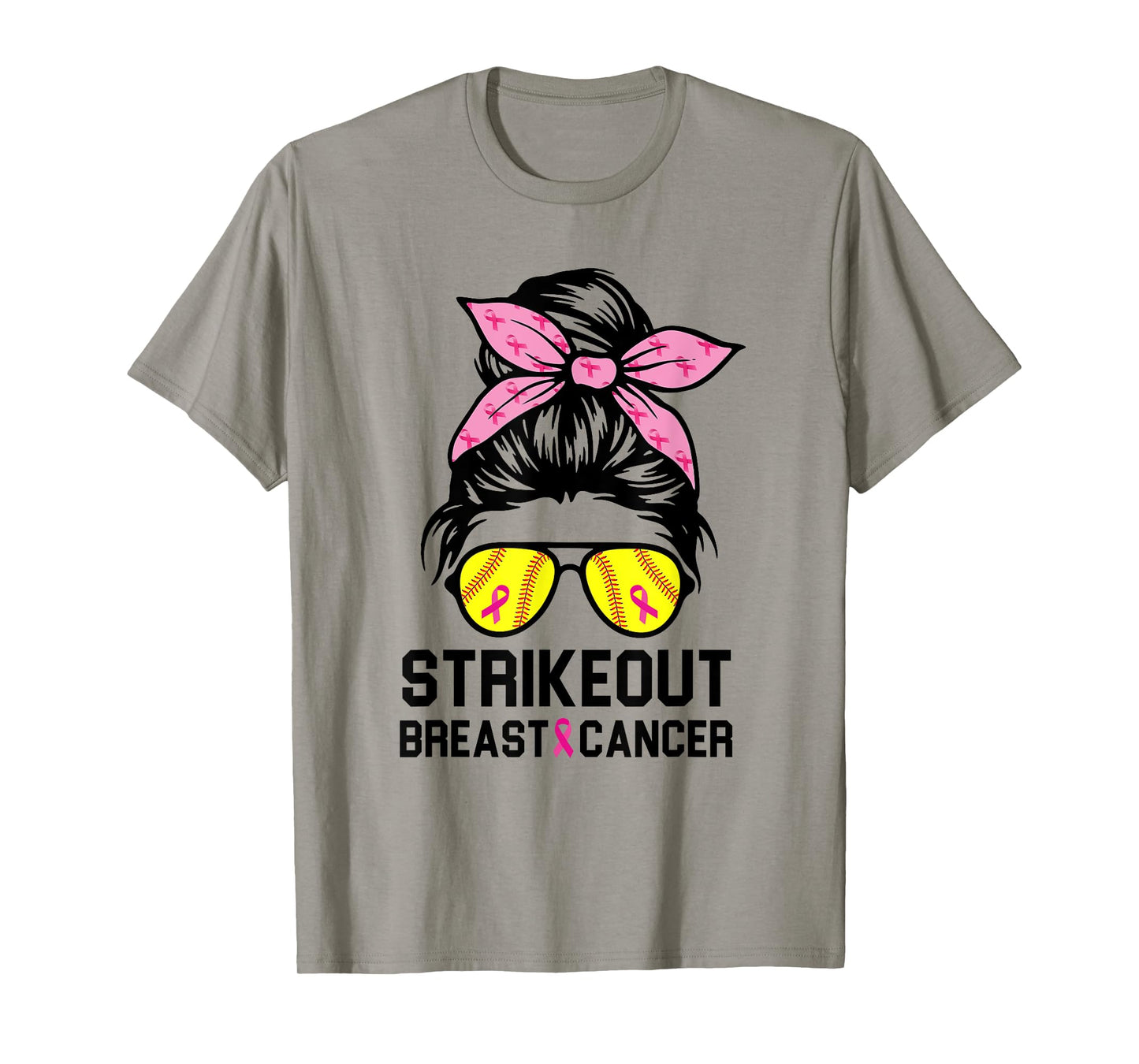 Strike Out Breast Cancer Awareness Softball Mom Women T-Shirt