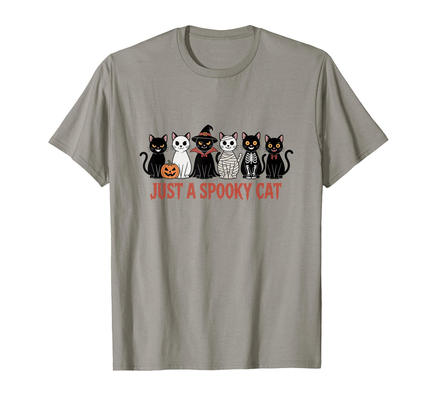 Just A Spooky Cat Funny Halloween Cats in Costumes T-Shirt