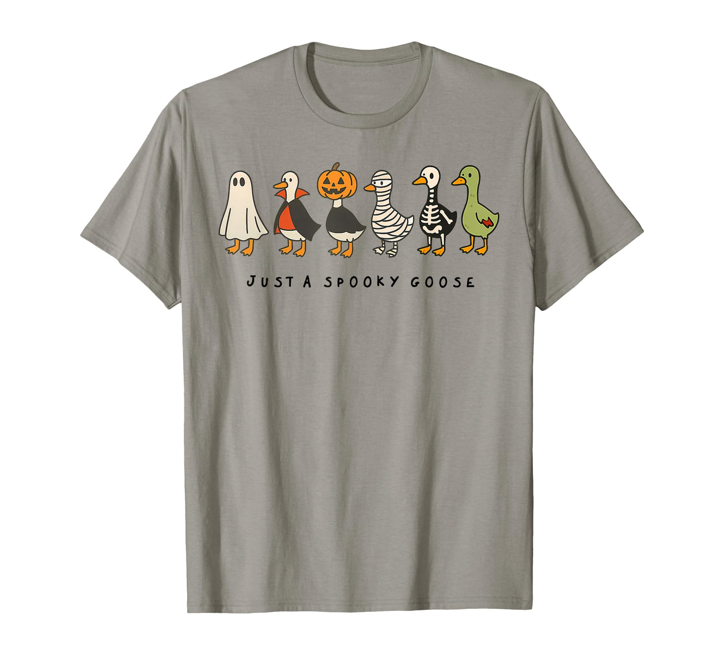Just A Spooky Goose Halloween Silly Goose Funny Halloween T-Shirt