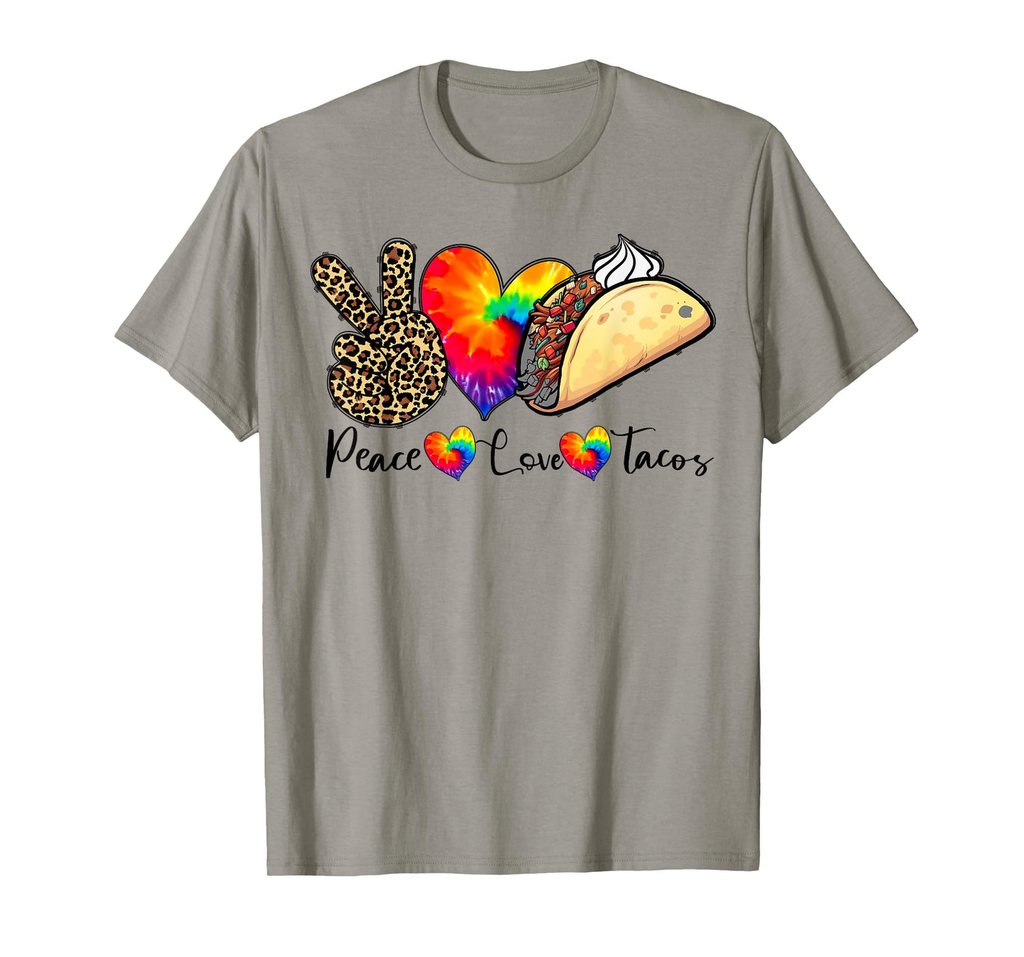 Peace Love Tacos Tie Dye Taco Tuesday Mexican Food Lovers T-Shirt