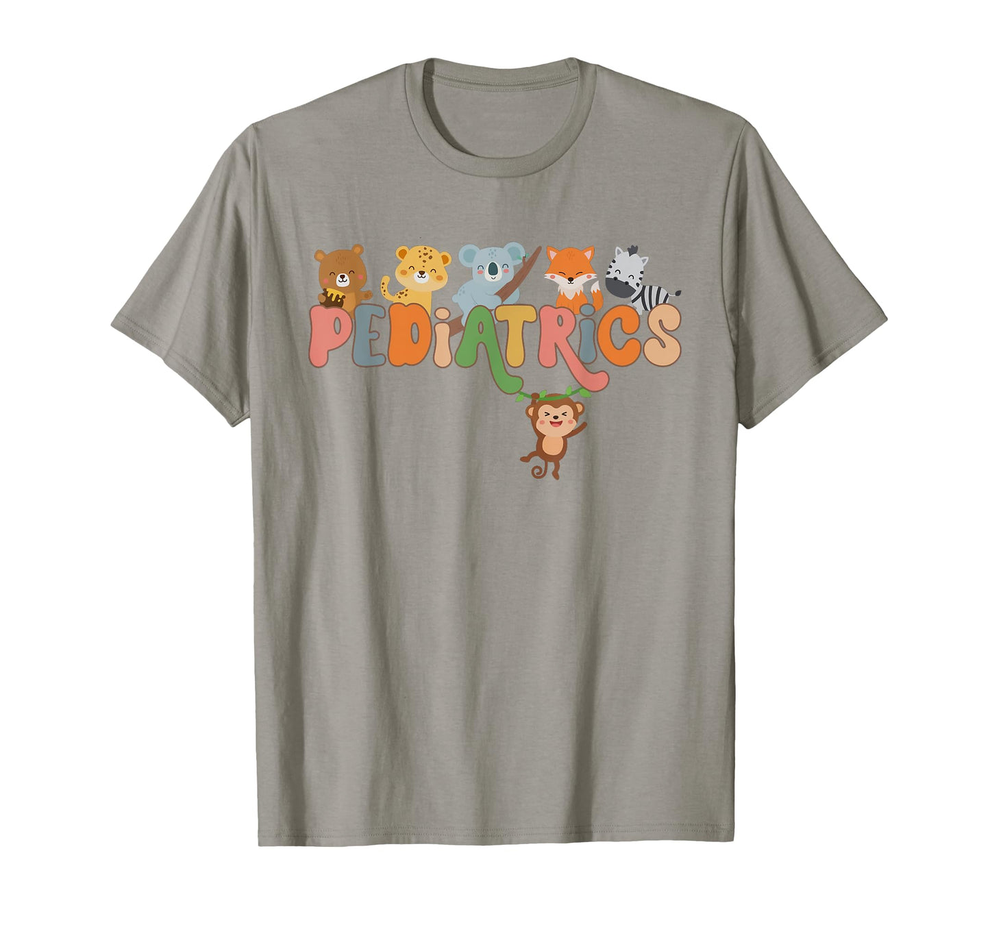 Pediatric Nurse Animals Peds Nurse Crew School Nurse Week T-Shirt
