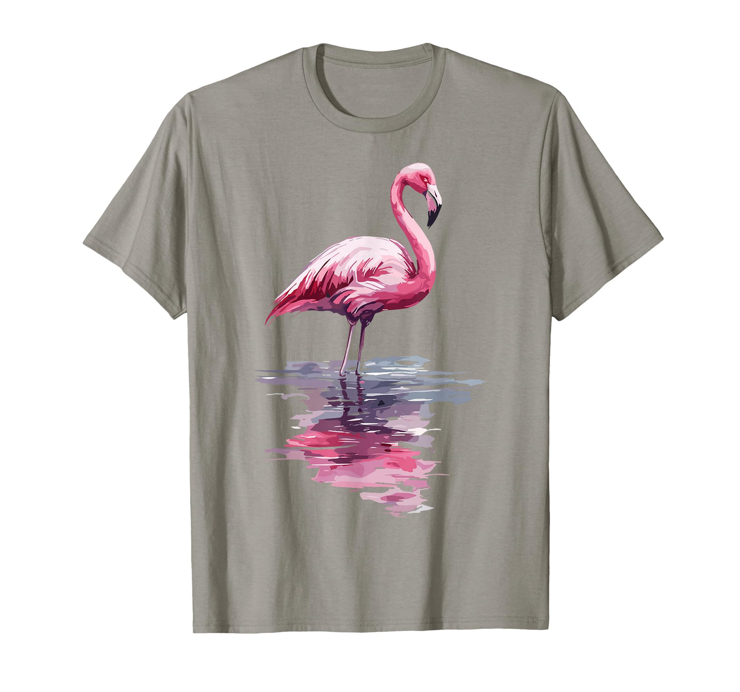 Pink Flamingo Bird Watercolor Cute Flamingo T-Shirt