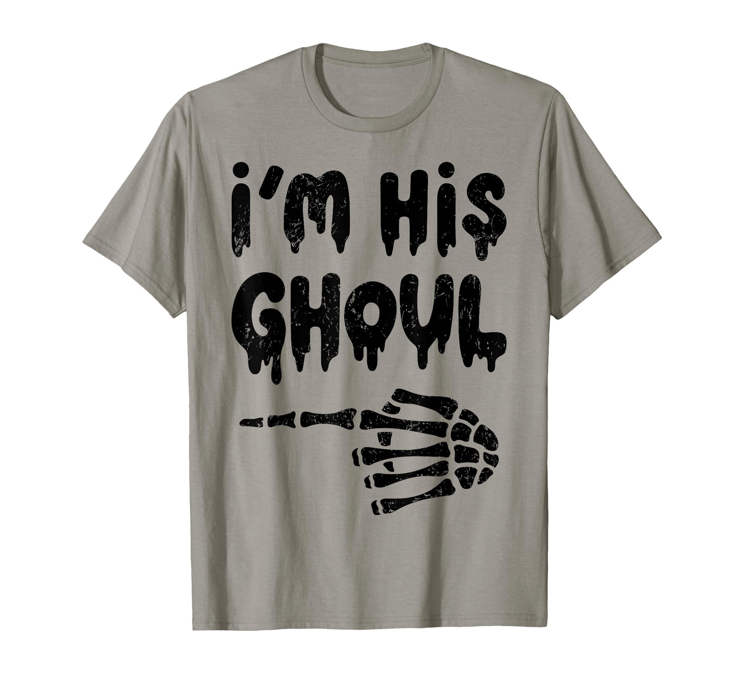 Im His Ghoul Im Her Boo Funny Halloween Couple Skeleton Hand T-Shirt