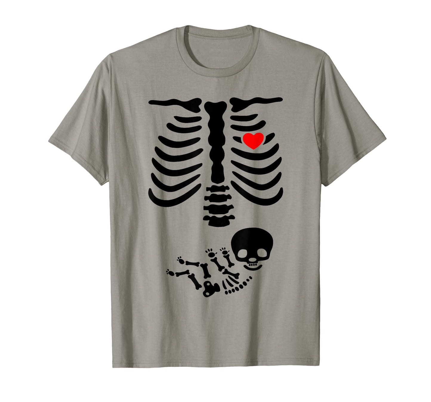 Women Skeleton Pregnancy Announcement Mom Halloween T-Shirt