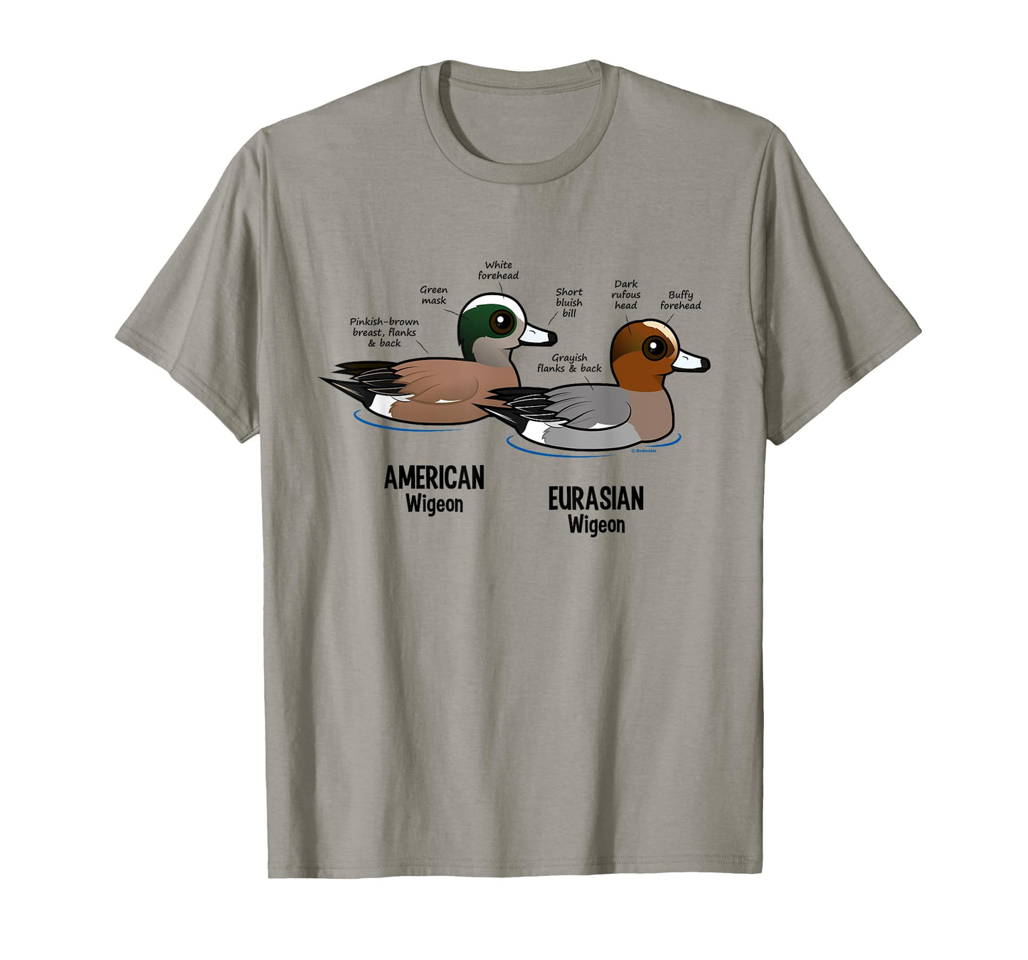 Wigeon Versus Wigeon Cute Cartoon Duck Waterfowl Statistics T-Shirt