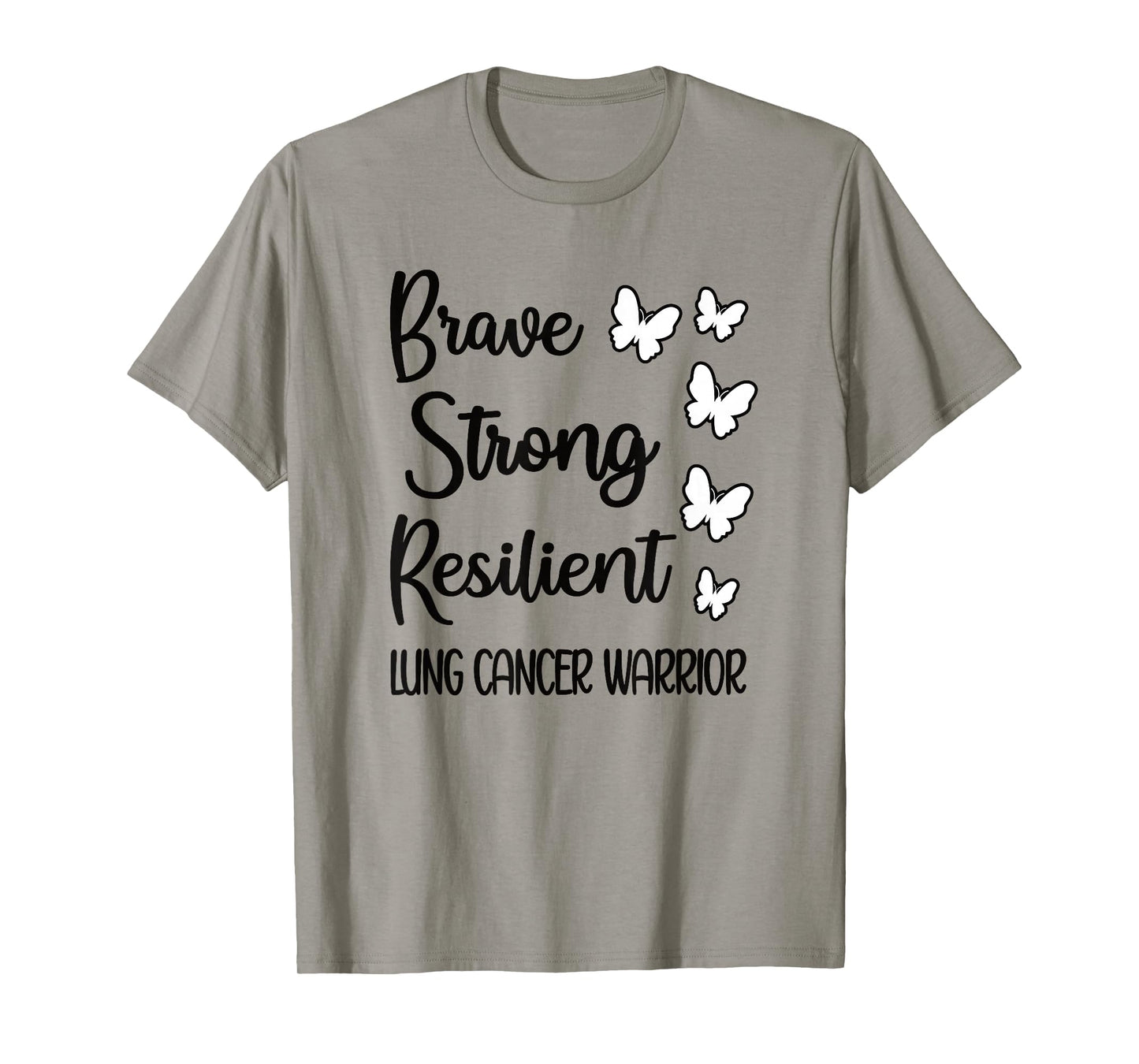 Lung Cancer Warrior White Ribbon Lung Cancer Fighter T-Shirt