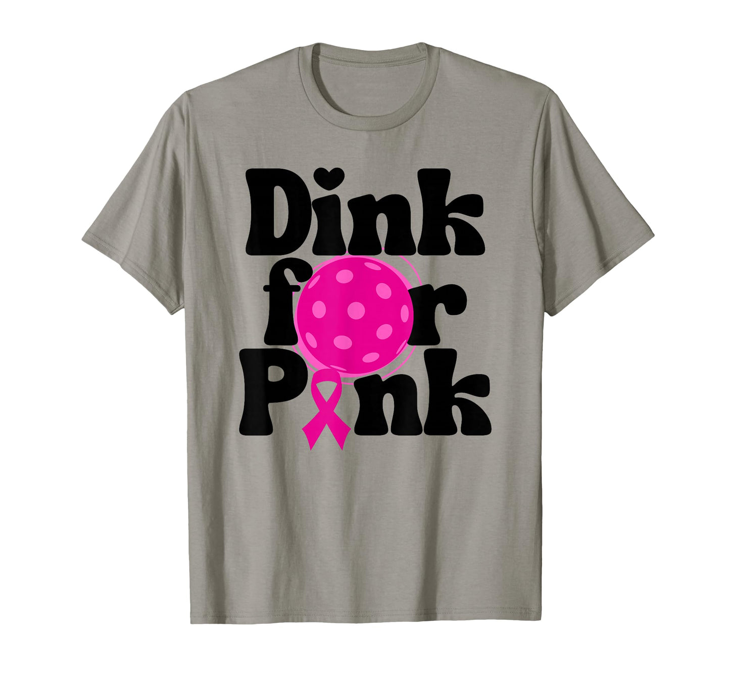 Dink For Pink Ribbon Show Support On the Pickleball Court T-Shirt