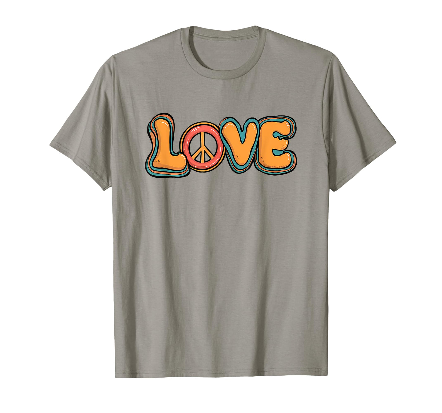 Cute LOVE Retro Hippie Theme 60's 70's Peace Sign LOVE T-Shirt