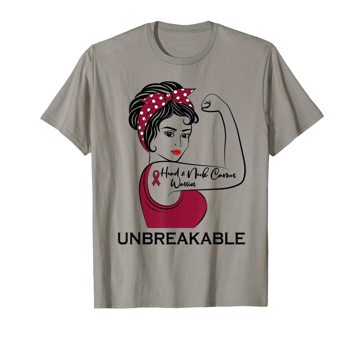 Head and Neck Cancer Warrior Unbreakable Awareness T-Shirt