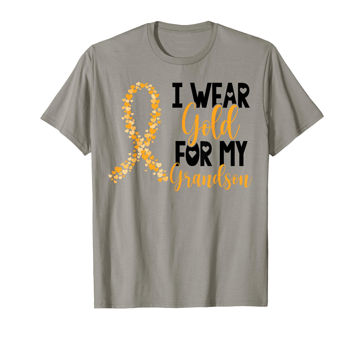 I Wear Gold For My Grandson Childhood Cancer Awareness T-Shirt